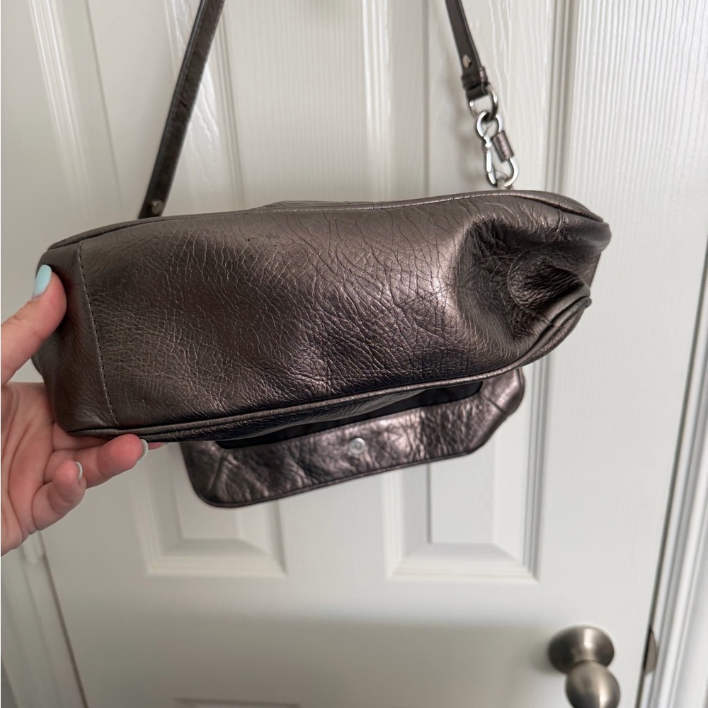 Marc by Marc Jacobs Classic Q Leather Foldover Crossbody Hobo - Picture 8 of 9
